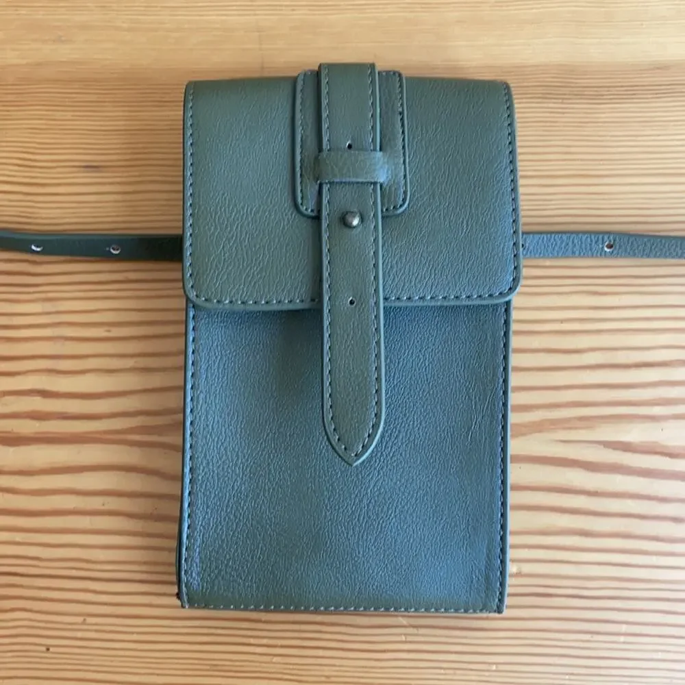 Urban Outfitters Green Phone Case Adjustable belt Snap closure NWOT